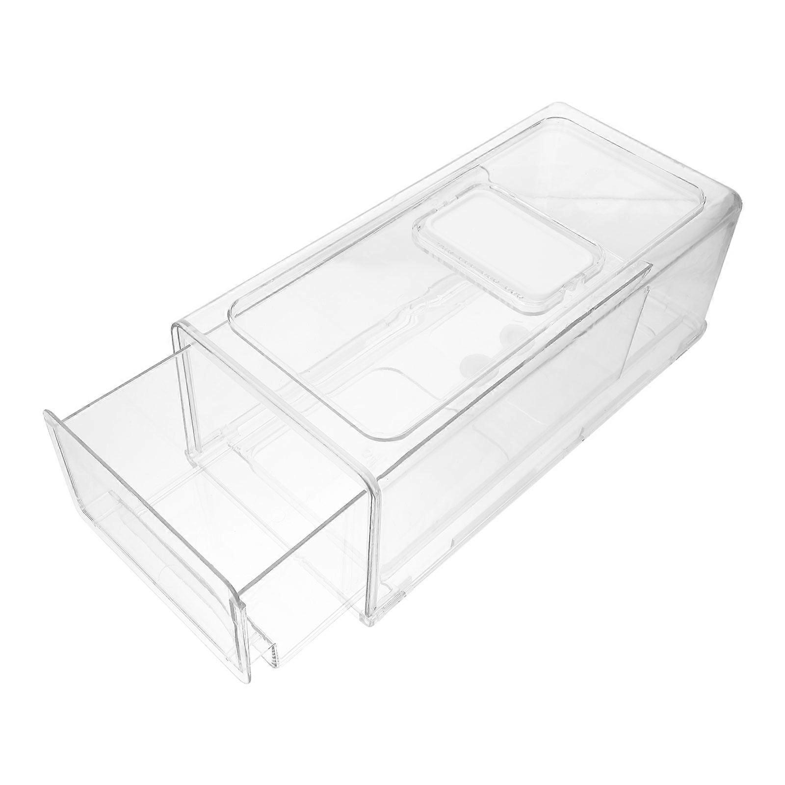 Qiushaoyue Refrigerator Organizer Drawer Stackable Fridge Bin Pull Out Food Storage Container