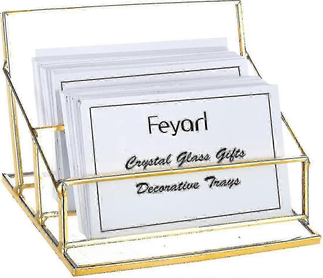 2 فتحة حامل بطاقة العمل منظم البطاقة الذهبية لمكتب أعلى المكتب