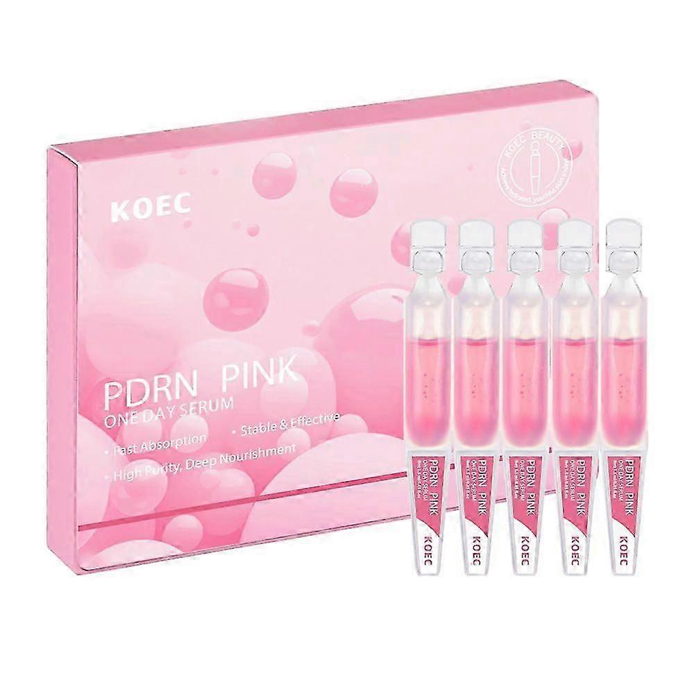 Pink One Day Serum, High-Purity Salmon PDRN, Ultra Hydrating Serum, Non-greasy Formula for Face Brightening, Hydrating, Evens Tone, Smooths Fine Lines