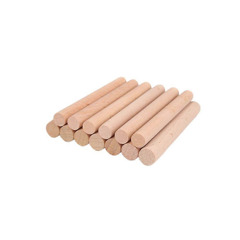 20 Pcs Solid Wooden Round Rods Craft Sticks for Woodworking DIY Art Craft Building Model Toy Model Making Materials (1x10cm)