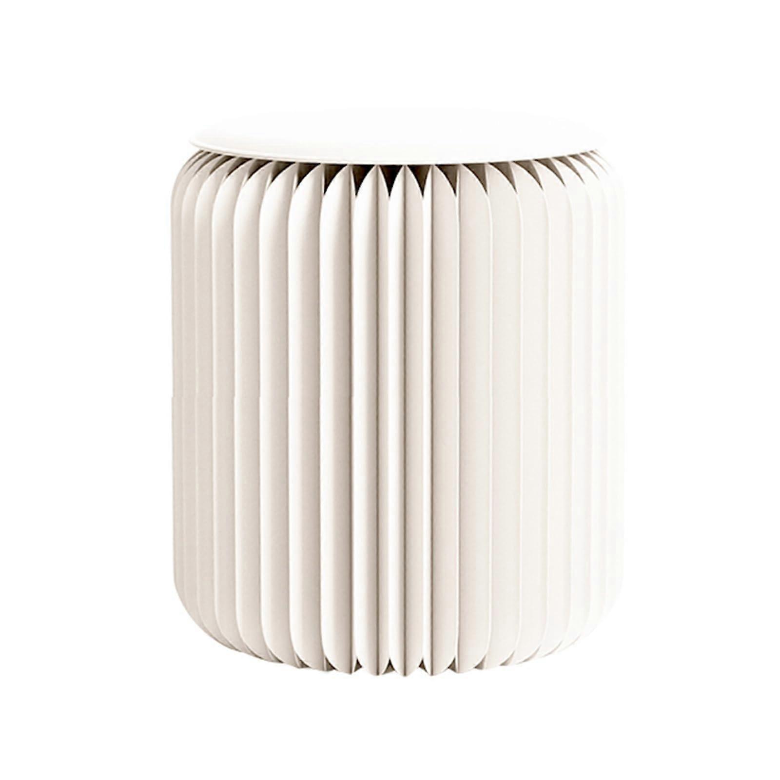 Portable Folding Paper Stool With Cushion No Assembly Required 200 Kg Capacity Indoor Outdoor Use White XXXXLarge