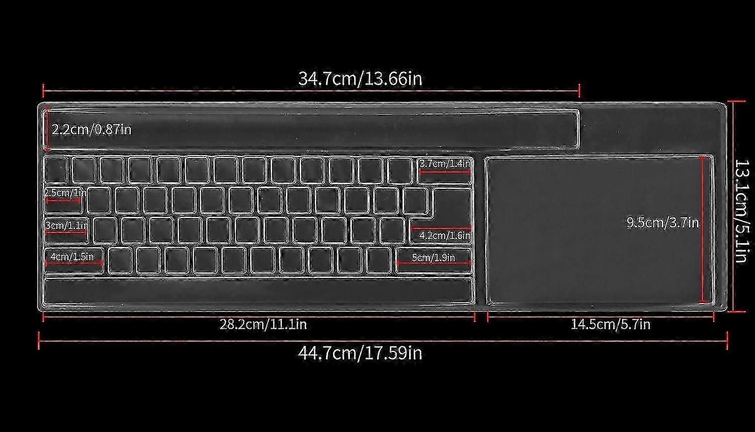 Clear Silicone Keyboard Protector for 104/107-Key Desktop Computers, Dustproof Waterproof Transparent Cover
