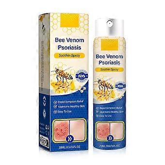 Bee-Venom Psoriasis Spray Anti-kløe Lindrende Rødme Lindrende Flydende Bærbar Kropsspray til Alle Hudtyper