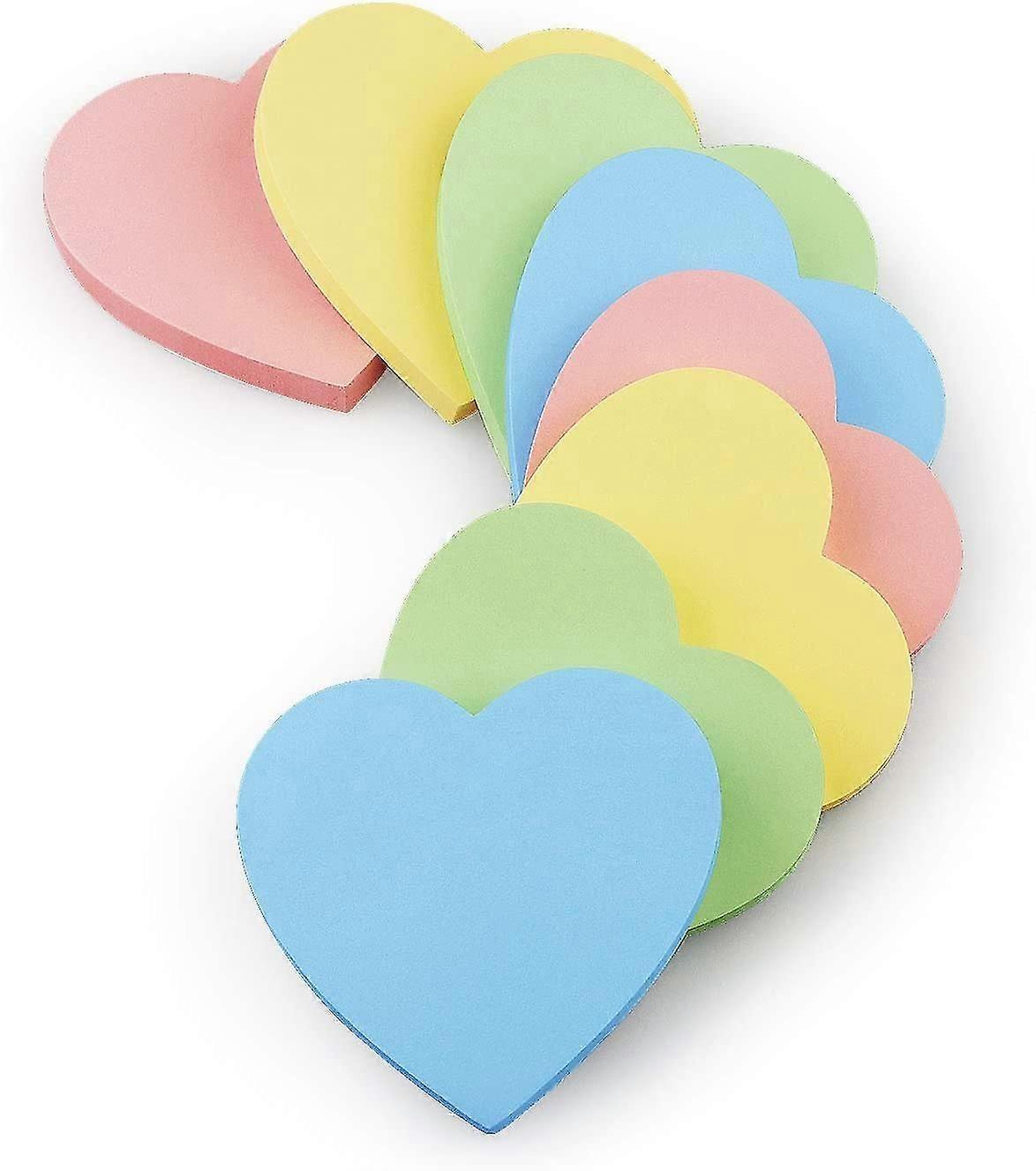 Heart Shape Sticky Notes 4 Color Pastel Colorful Sticky Pad 25 Sheets/pad Self-sticky Note Pads,rand