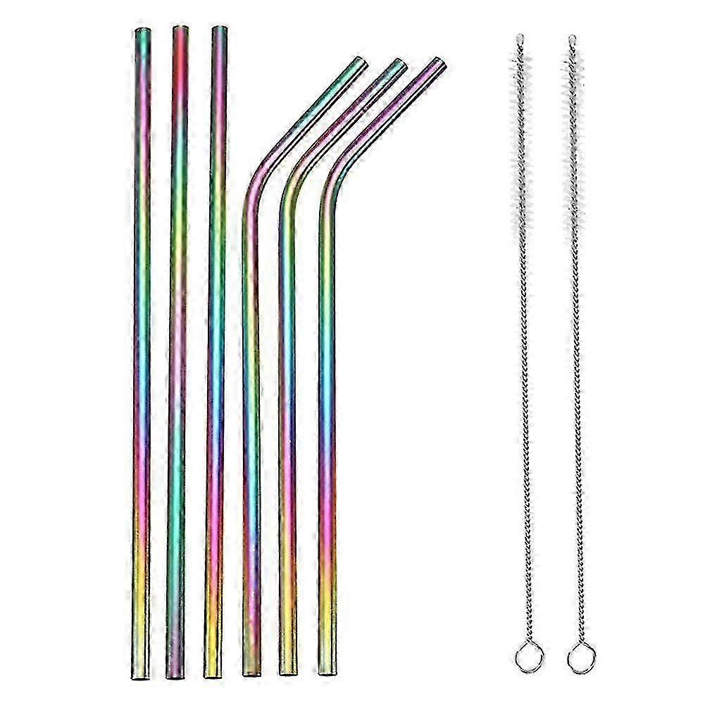 Paille arc-en-ciel réutilisable