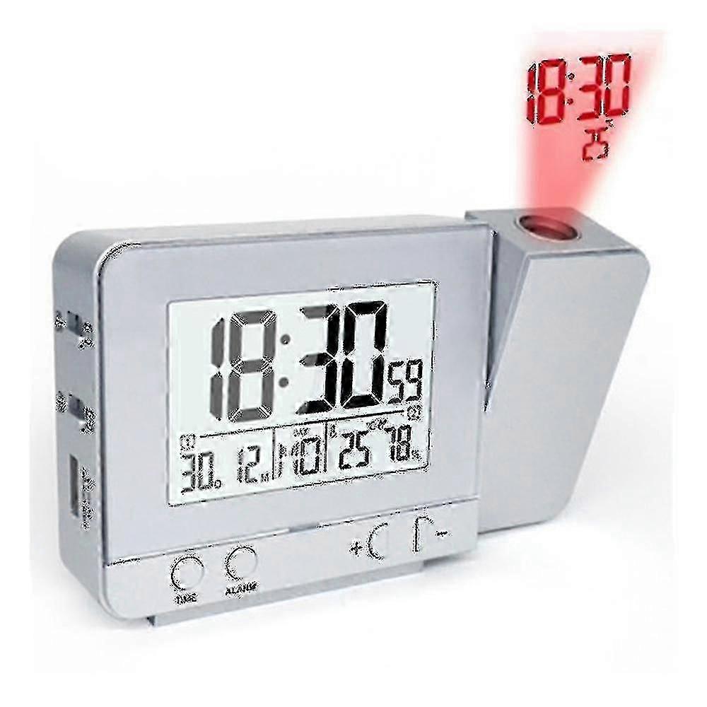 Projection Alarm Clock, Large Font 180 Degrees Rotatable Projection Clock