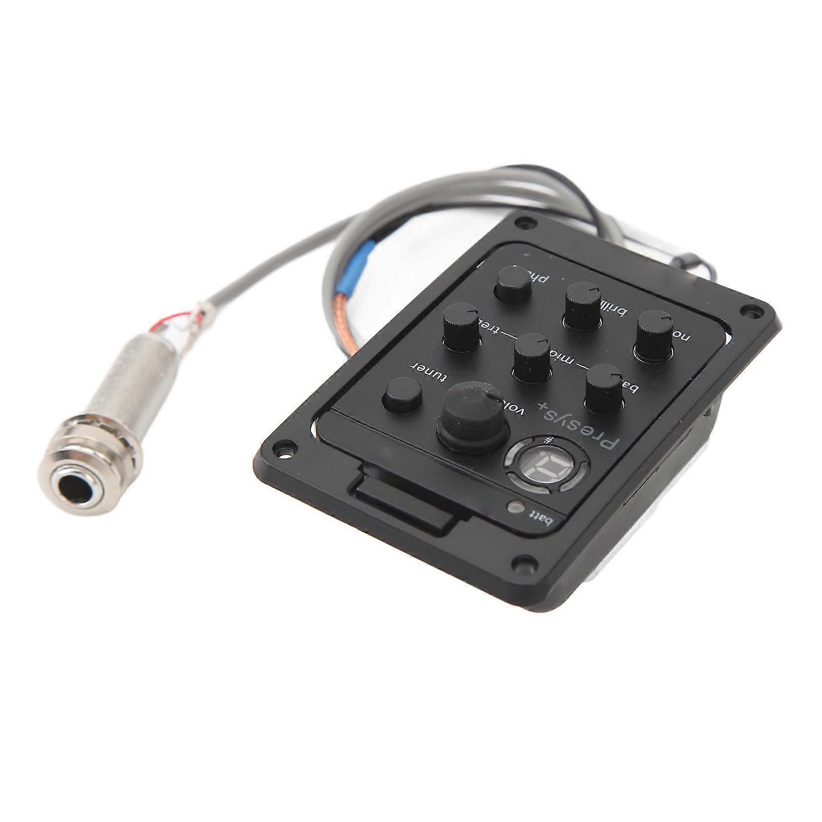 Guitar Pickup EQ Box Quick Picking Accurate Amplification Guitar Pickup Tuner Electric Box Equalizer
