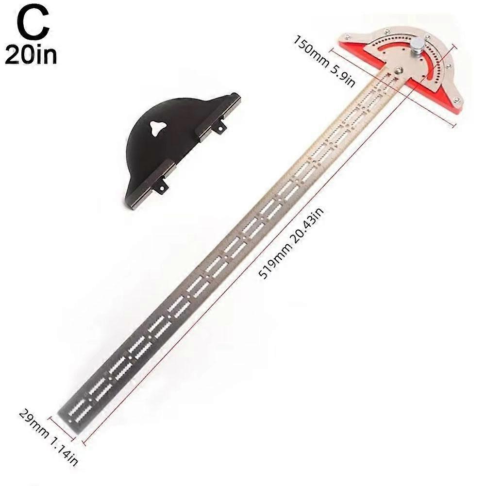 For Woodworkers Edge Rule Alloy Measuring Tool 10 15 20 Inch Easy Read Scales Durable Lightweight for Home Professional Use