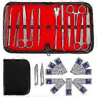 22 Pcs Minor Surgery Set Surgical Instruments Kit StainlSteel Dissecting Scissors Tweezers