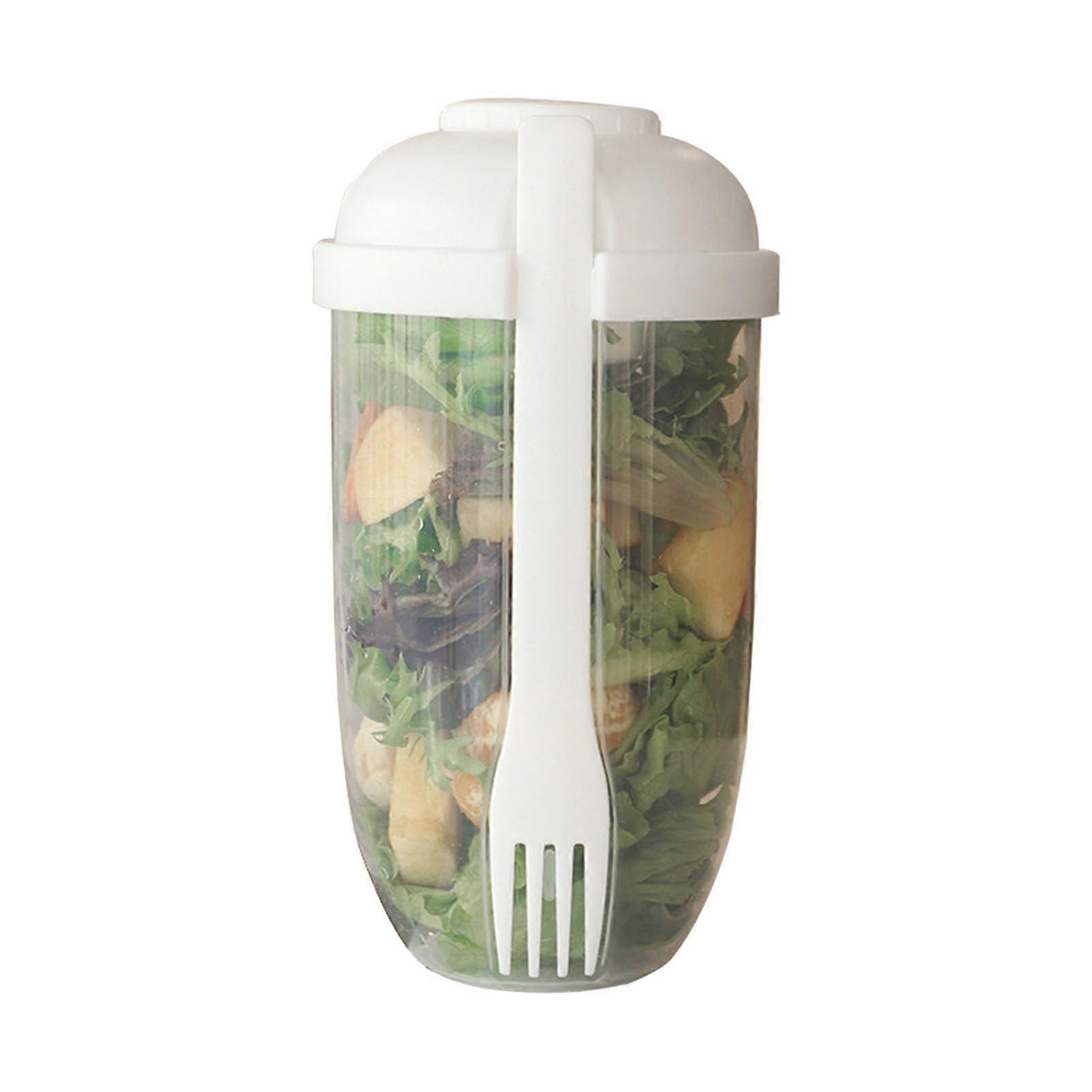 1000ml Salad Cup Portable Salad Container With Lid And Fork For Travel And Exercise Fruit And Vegetable Salad Container
