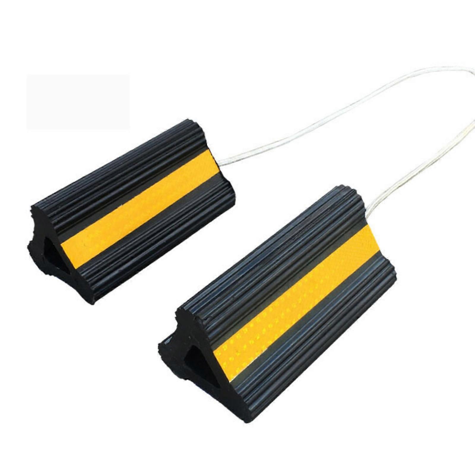 Small Lightweight Rubber Wheel Chocks Multiple Vehicle Anti Slip Stops for Secure Vehicle Parking Easy Storage Travel Multicolor