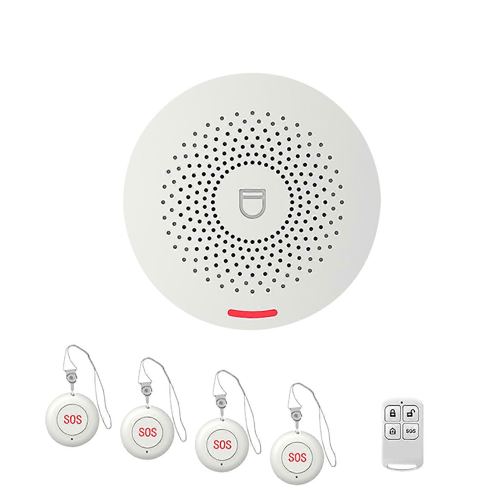 Emergency Call Button Wide Voltages 110V 250V Wireless Caregiver Pager Call Button for Home Office Hospital Elderly Care Multicolor