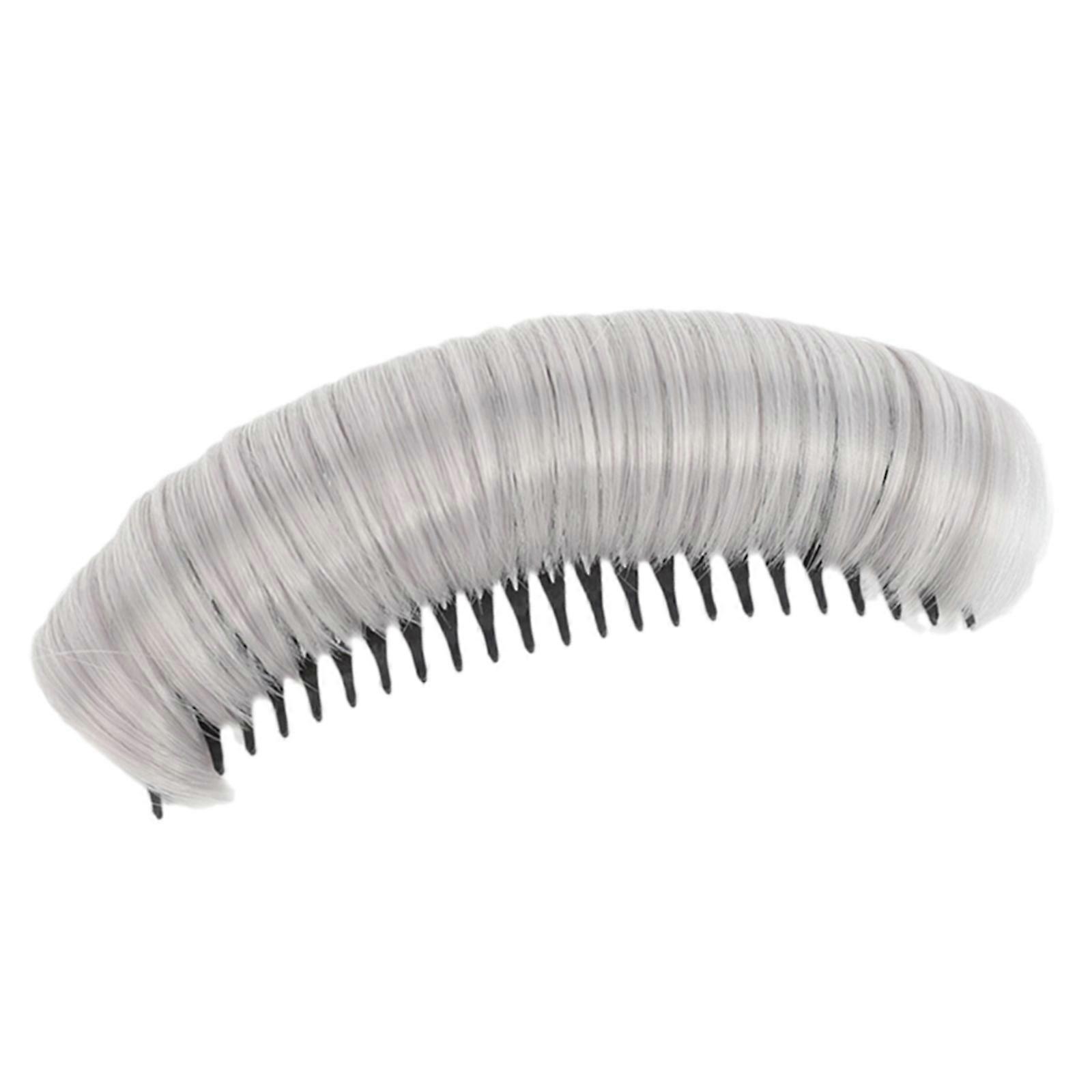Synthetic Hair Toppers Hair Comb For Fine Hair Volumizing Root Padding With Secure Comb Clip For Everyday Updos Styles  silver