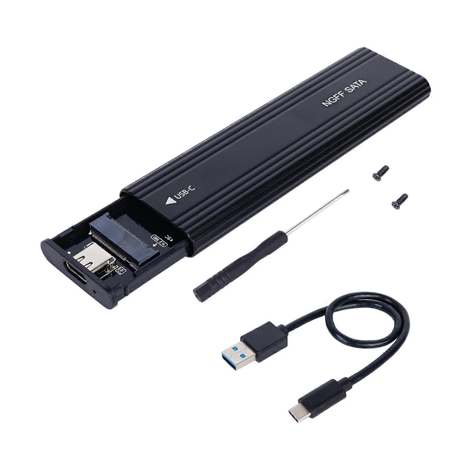 Portable M.2 NVME Hard Drive Box Heat Conductives Design for PC Laptop Smartphone Backup Multicolor