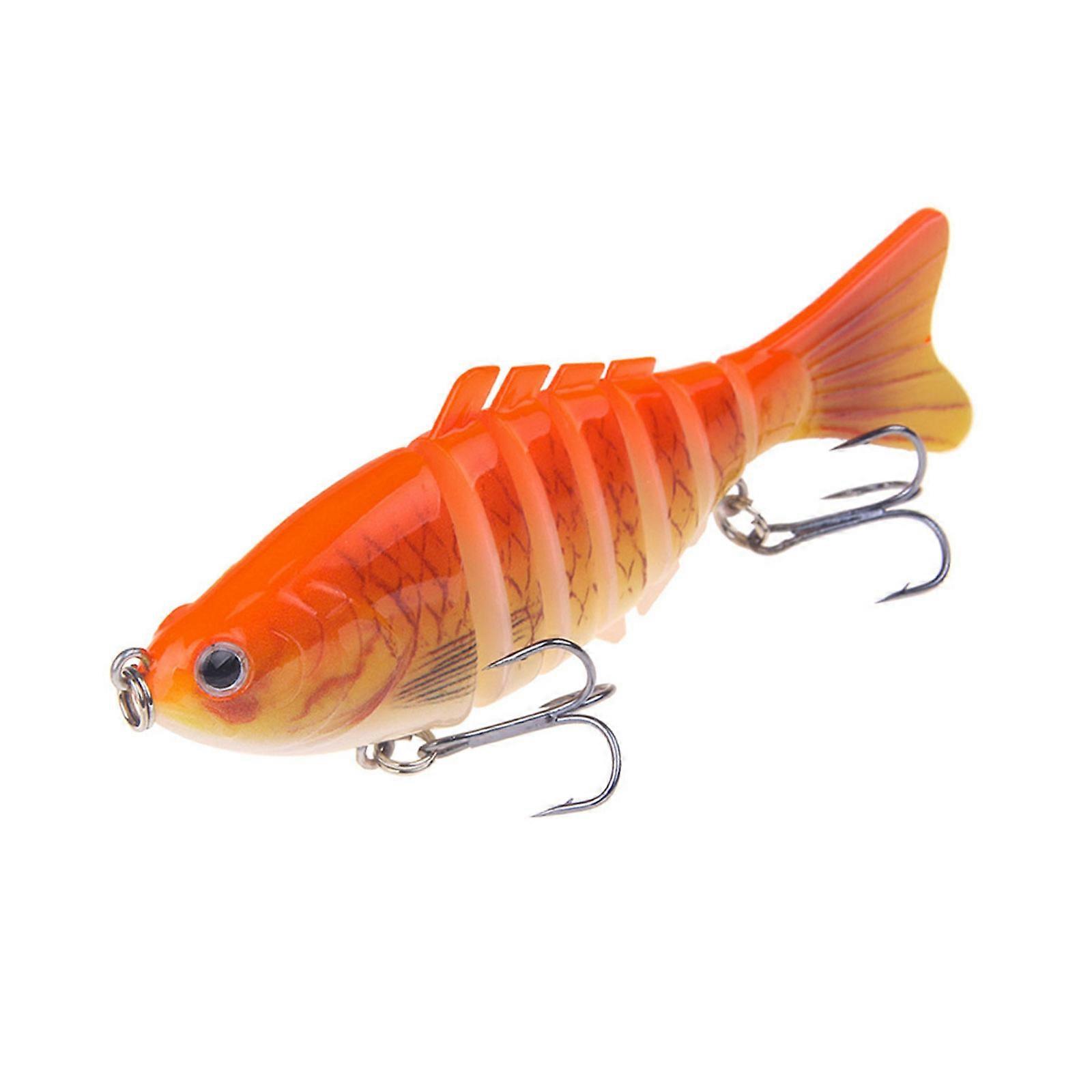Swimbait Angelgerät 10cm Angelköder 7 Segment Künstliche Hartköder Mehrgelenkige Swimbaits Schwimmköder Mehrfarbig