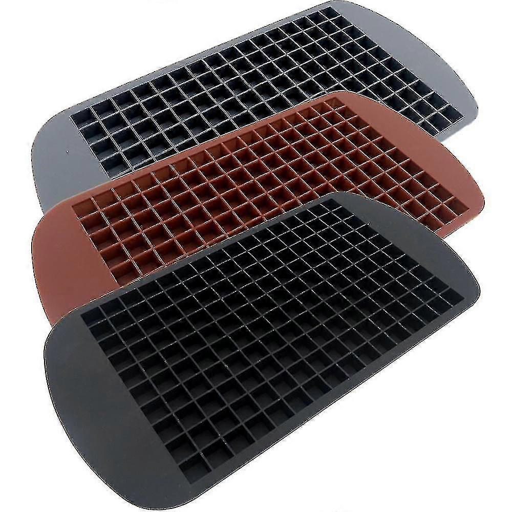 3-pack 160 Mini Ice Cube Trays And Candy Grids Small Ice Maker Tiny Ice Cube Trays A