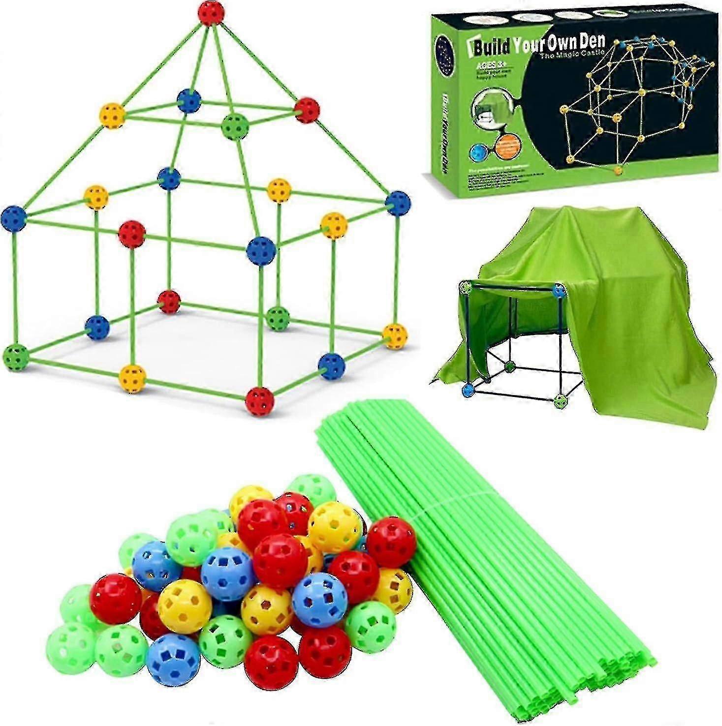 120Children's study building kit, building straws and connectors toy, fortress building toy