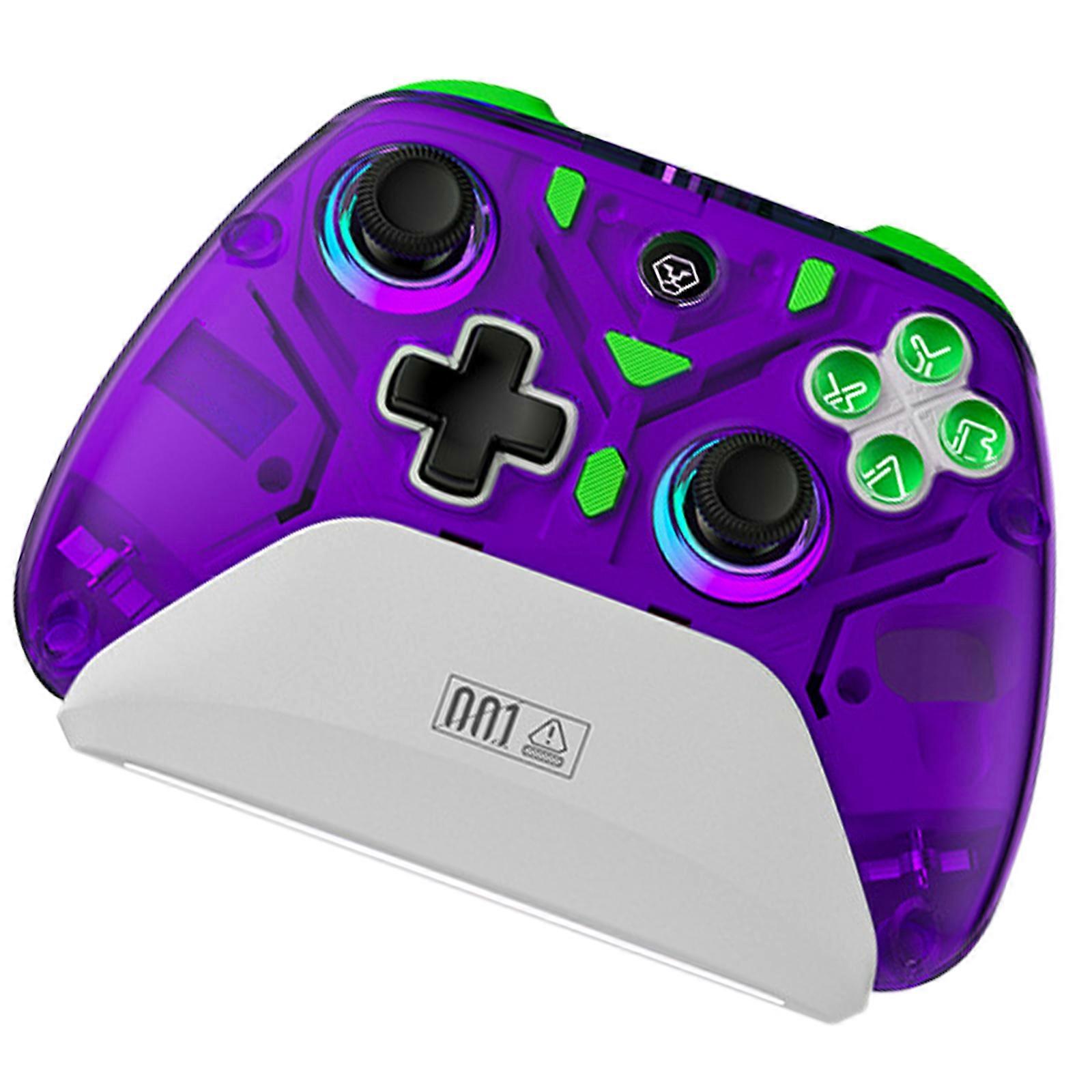 Hall Effect Joystick Wireless Connection Gamepad Game Controller for NS PC Controller with Charging Dock  Purple