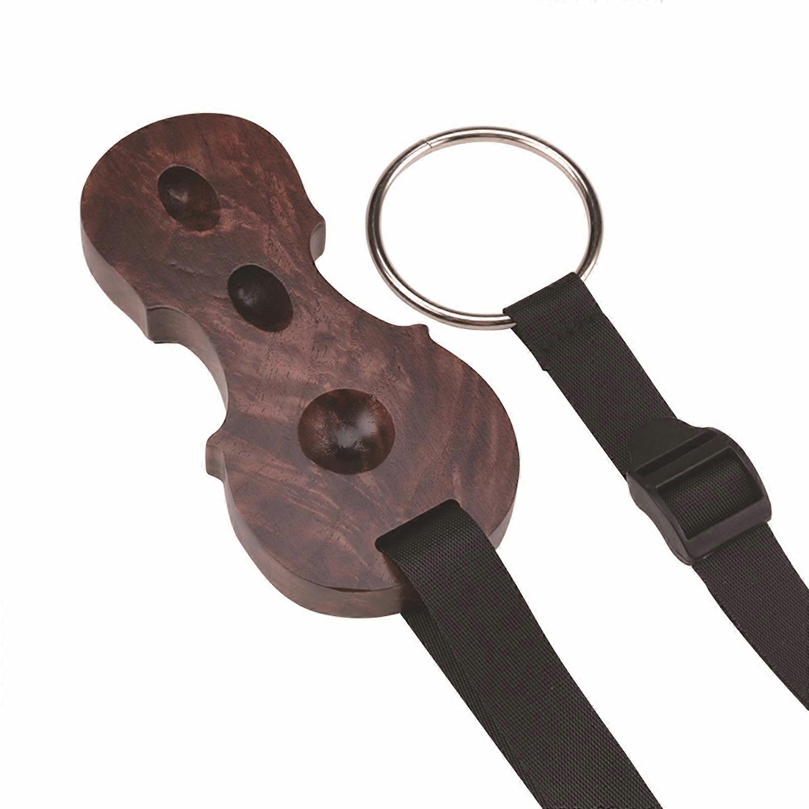 Wood Cello Endpin Rest Non-slip Stop Holder Rest Anchors Protector Pad Cello Antiskid Device with Straps Cello Accessory  black walnut violin