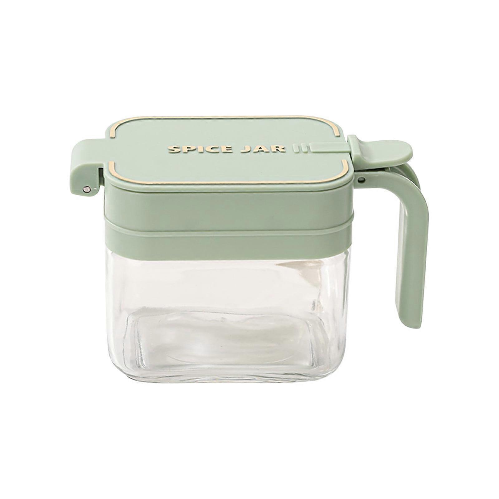 Kitchen Spice Pots, Jars & Condiment Storage Box with Spoon - Compatible with Kitchen Essentials