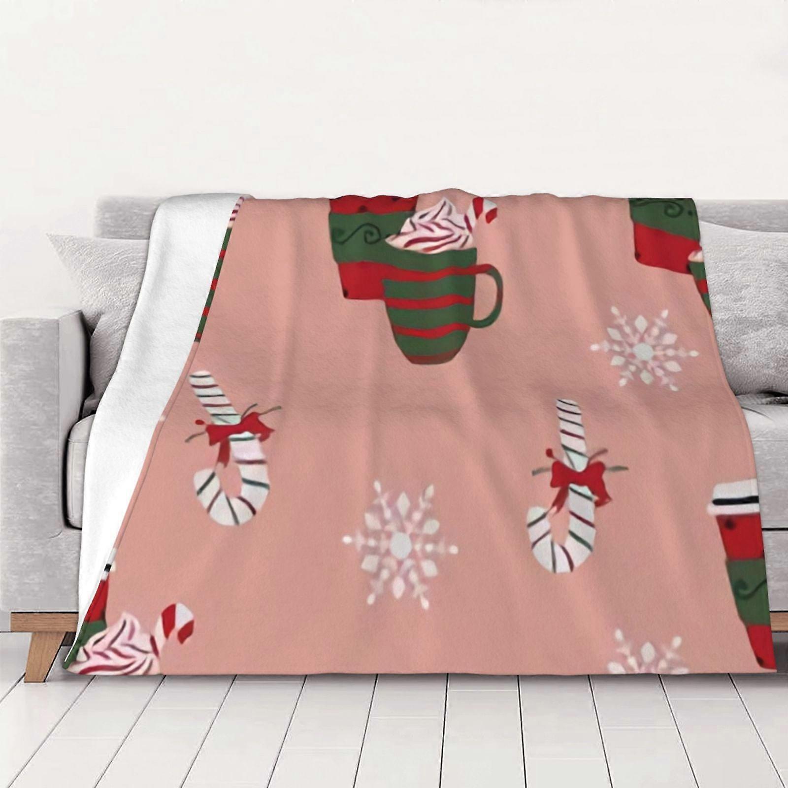 God Jul Fleecefilt Supermjuk Mysig Pläd, För Man Kvinna Gamla Människor & Barn Sängkläder Funktioner - Supermjuk 60"X50"