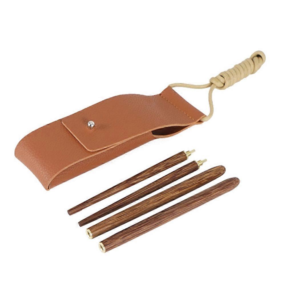 Folding Wooden Chopsticks With Camp Storage Bag For Home Use And Barbecue Assorted Color Detachable 1 Pair