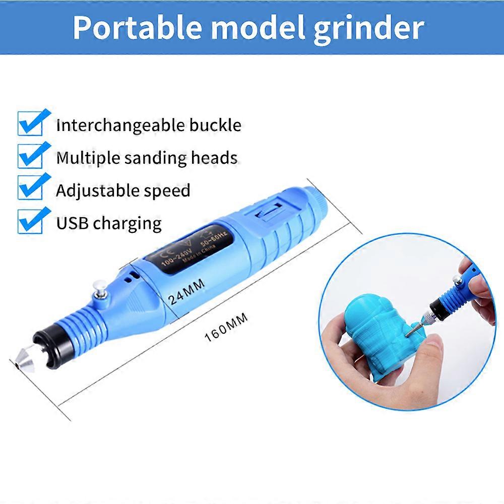 3D Printer Model Cleaning Kit: Engraving Knife, Deburring Scraper, Polishing Strip & Hot Air Machine A