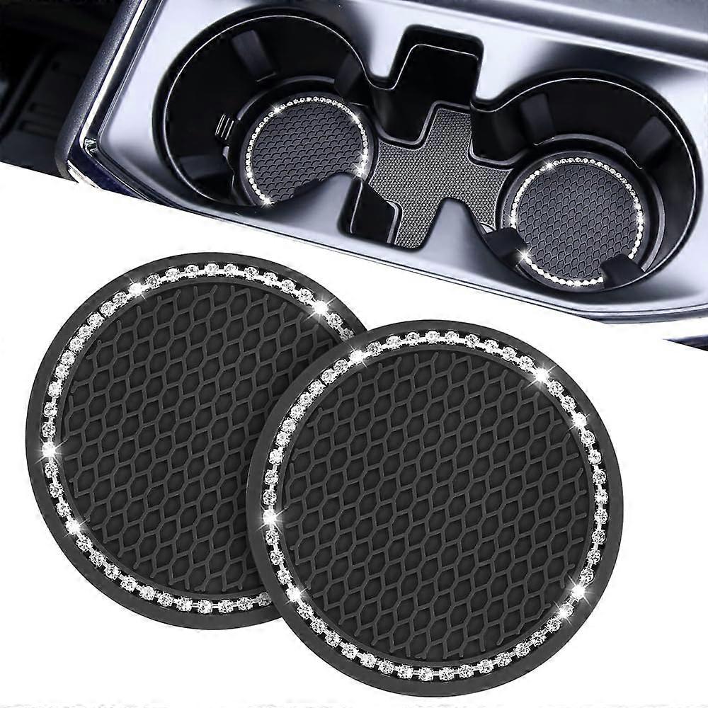 Car Coasters 20142019, 2 Pack Silicone AntiSlip DustProof Cup Holder Inserts