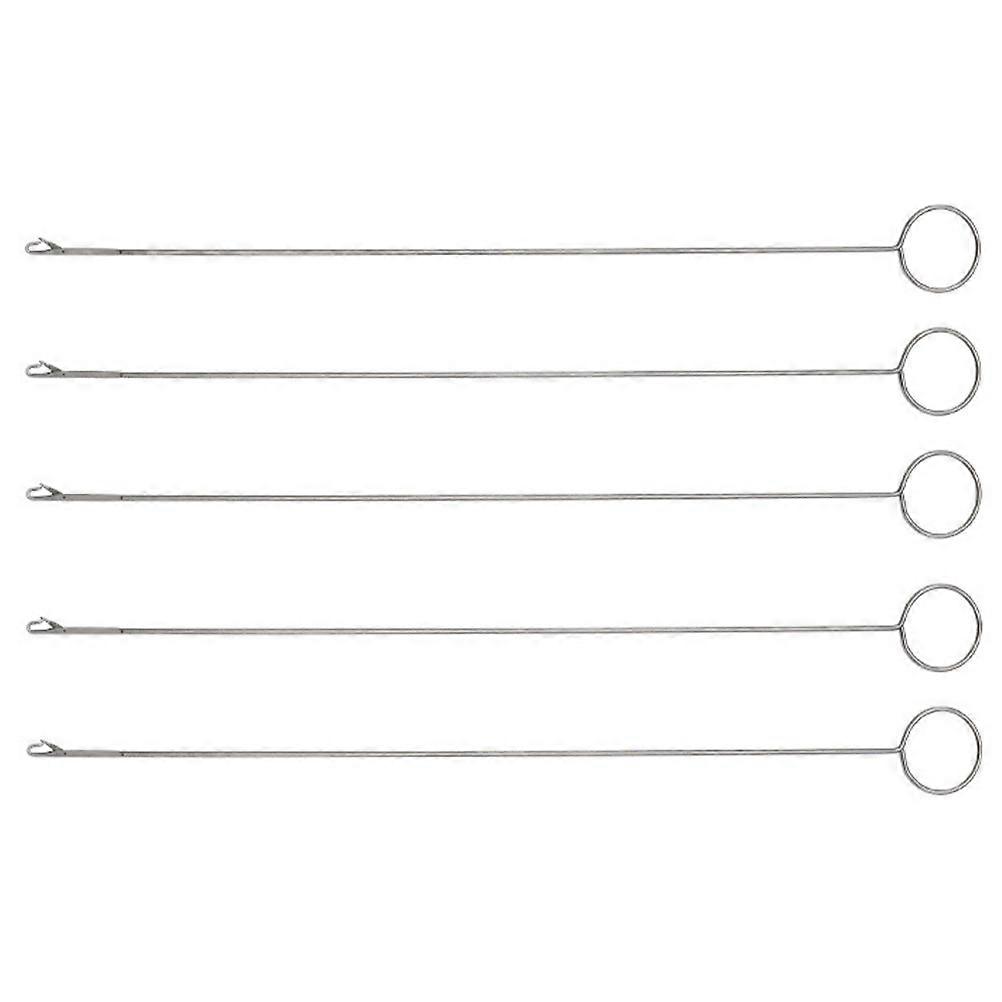 Loop Turner Hook Metal for Drawstring Threader 5Pcs Kit Silver