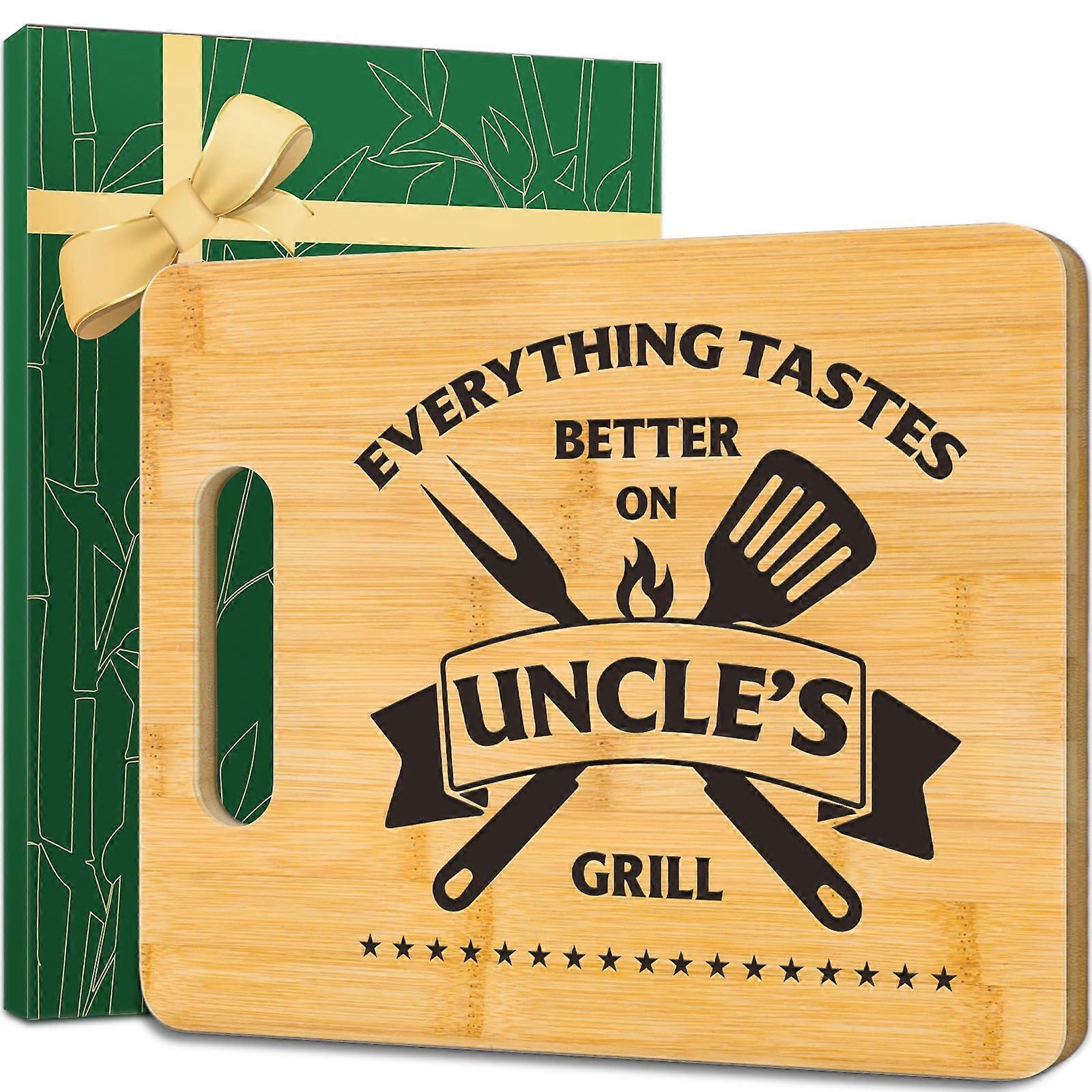 Bamboo Cutting Board for Uncle – Engraved EcoFriendly Gift from Niece or Nephew
