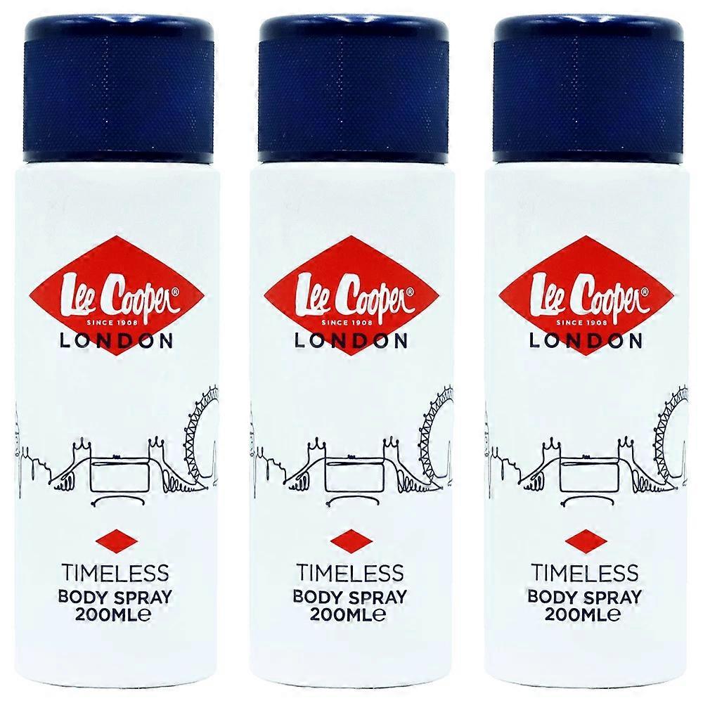 3 x 200ml Lee Cooper Deodorant Body Spray - Timeless
