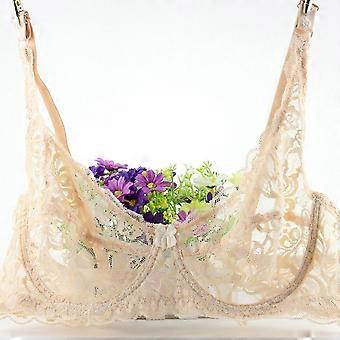 Women half cup Lingerie Transparent Lace Sexy Ultra-Thin Bra Brassiere Underwear