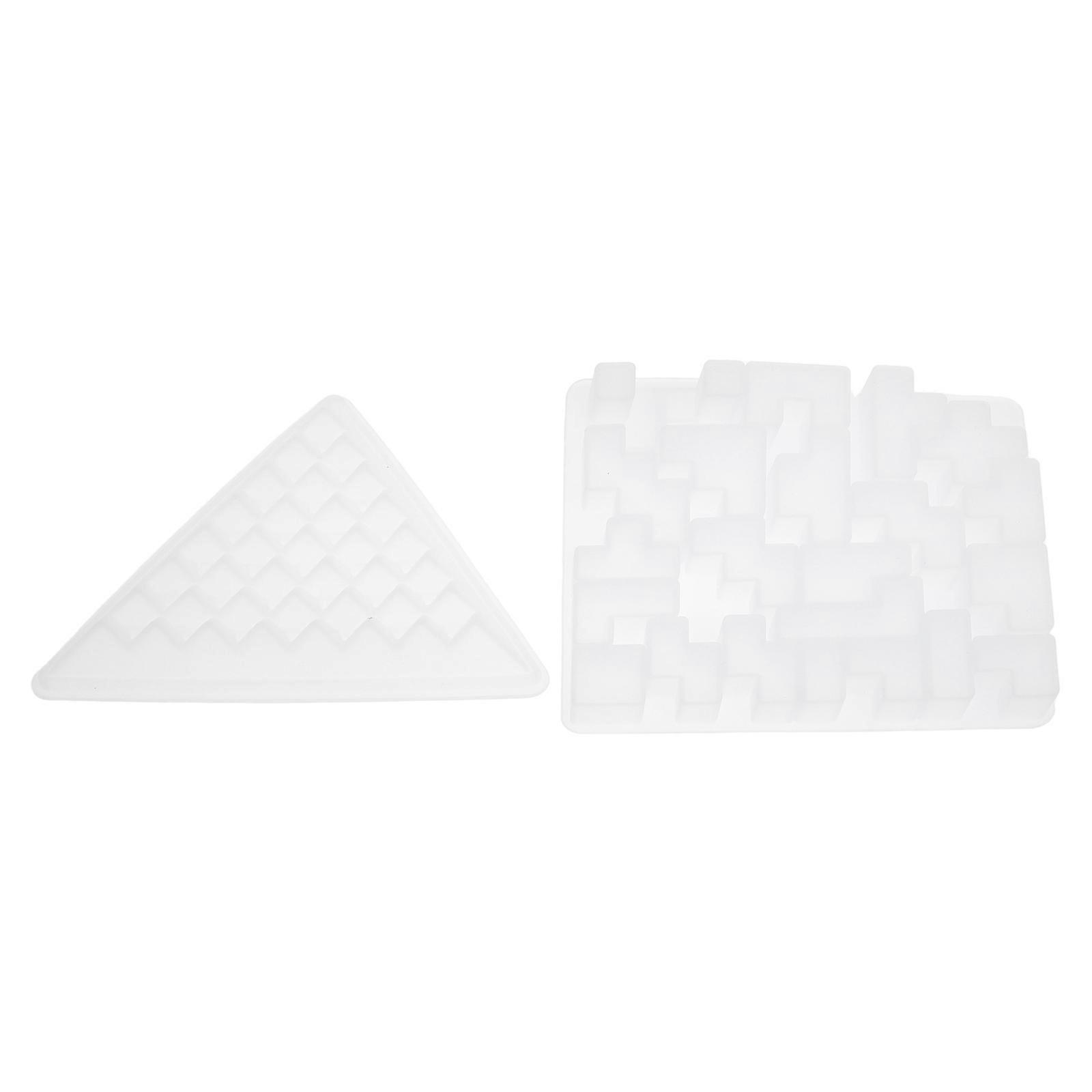 Creative Pyramid Puzzle Silicone Mold for DIY Flexible Toy Casting 1Set