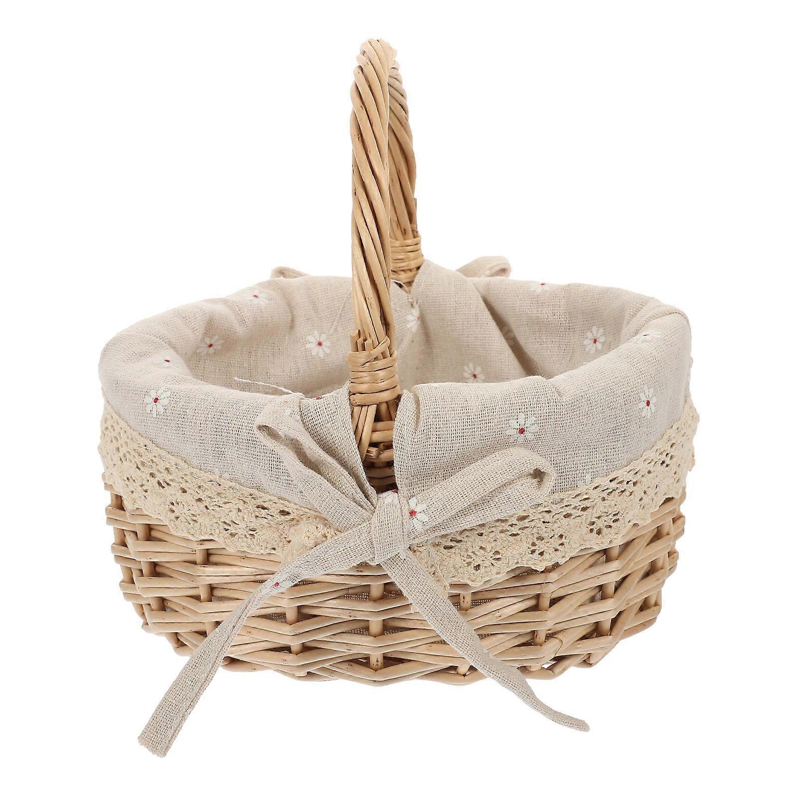 Durable Khaki Fruit Basket for Picnic and Storage Use
