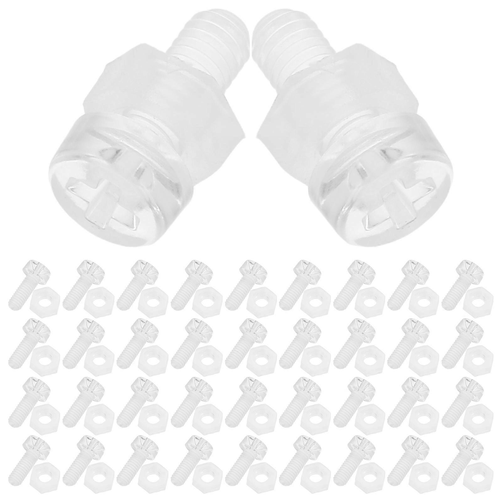 Transparent Acrylic Screw and Nut Kit for Home Use with 100Pcs Fasteners