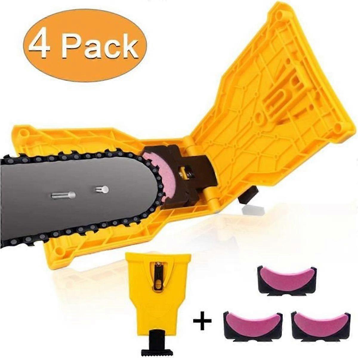 Dww-Chainsaw Sharpener, Sharpens PR Teeth, Portable Chainsaw Blade with 3 Sharpening Stones