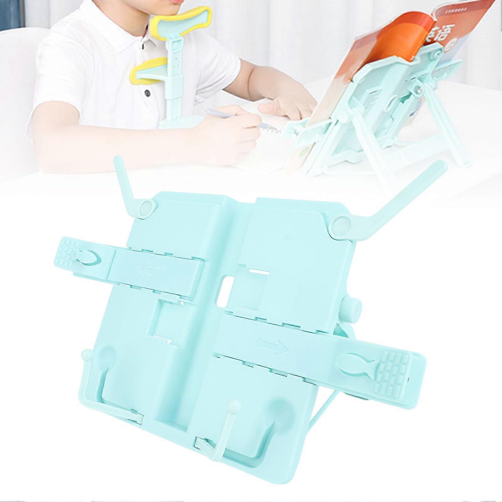 Adjustable Book Stand for Reading with Stable Spring Clip Support, Durable ABS Holder for Desk