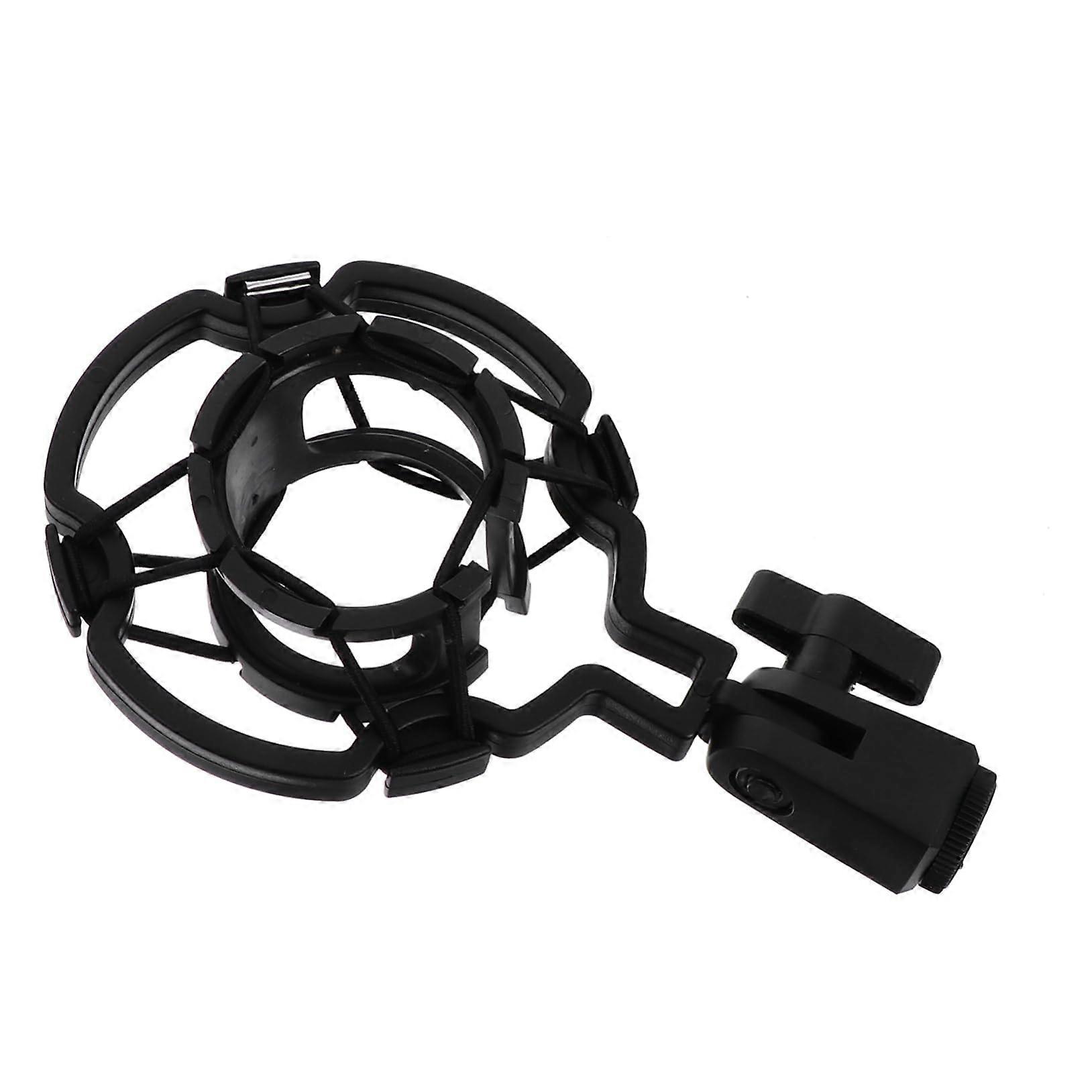 Shock Mount Mic Holder Universal Vibration Suspension Mount For Microphone Stands Metal Frame Elastic Bands