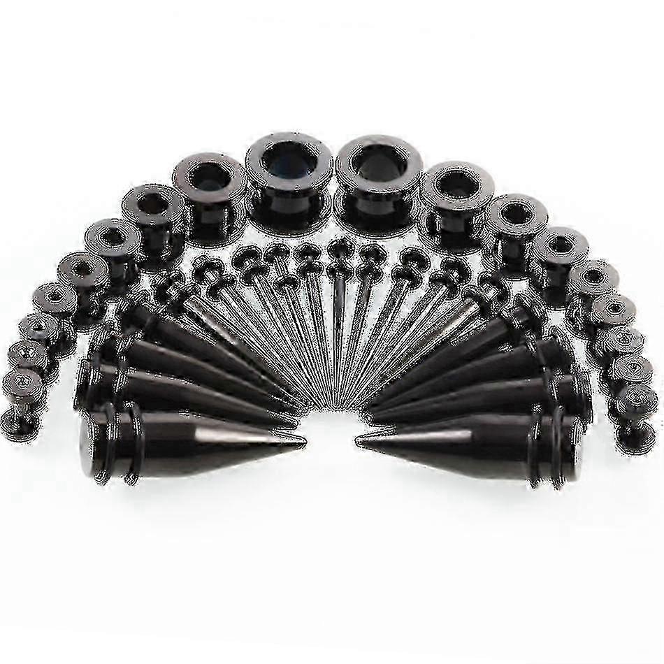 Steel Thread Plugs for Piercing, 36pcs Ear Tunnels Set
