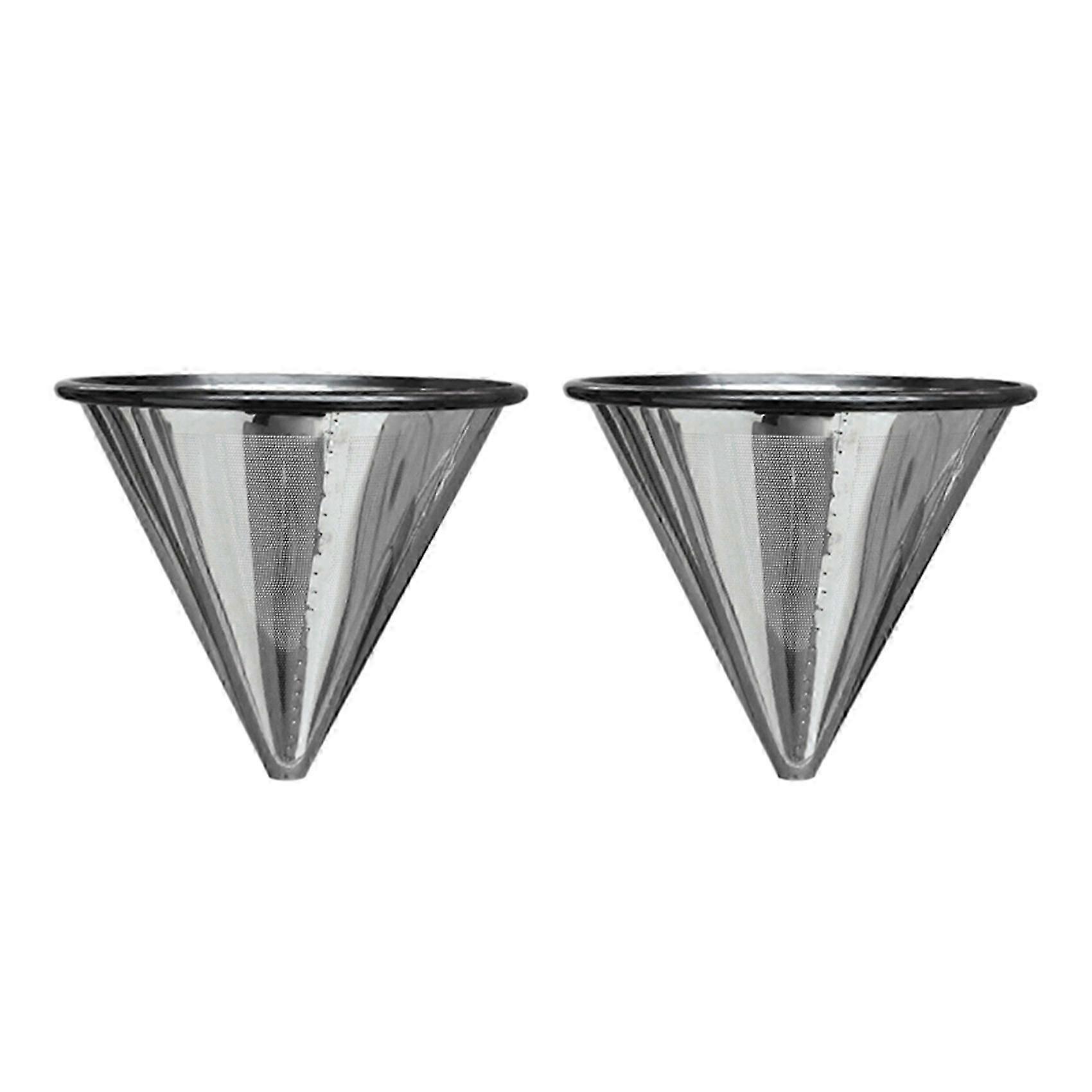 2X Permanent Coffee Filter Coffee Filter Permanent Filter Gold Filter Metal Strainer Stainless Stee