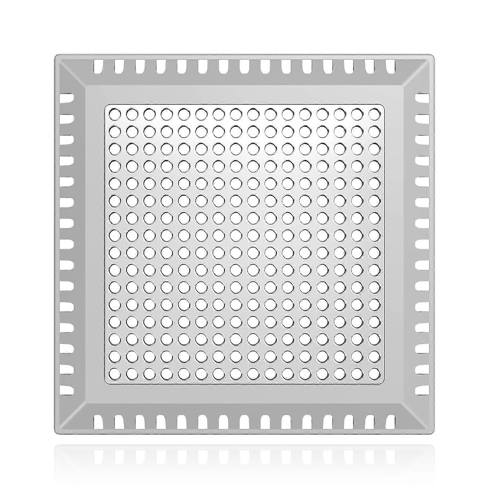 Stainless Steel Square Shower Drain Hair Catcher with Silicone Edge, Clog 4 Inch Gray