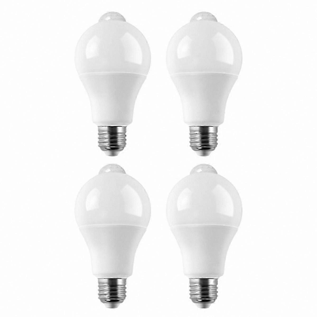 E27 LED Bulb with Motion Sensor 4 Pack PIR Light Detection