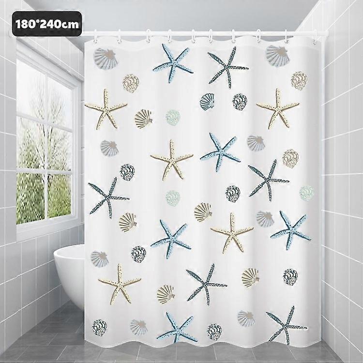 PEVA Shower Curtain Waterproof Pattern Printed Shower LinerBath Curtain for Bathroom Bathtub