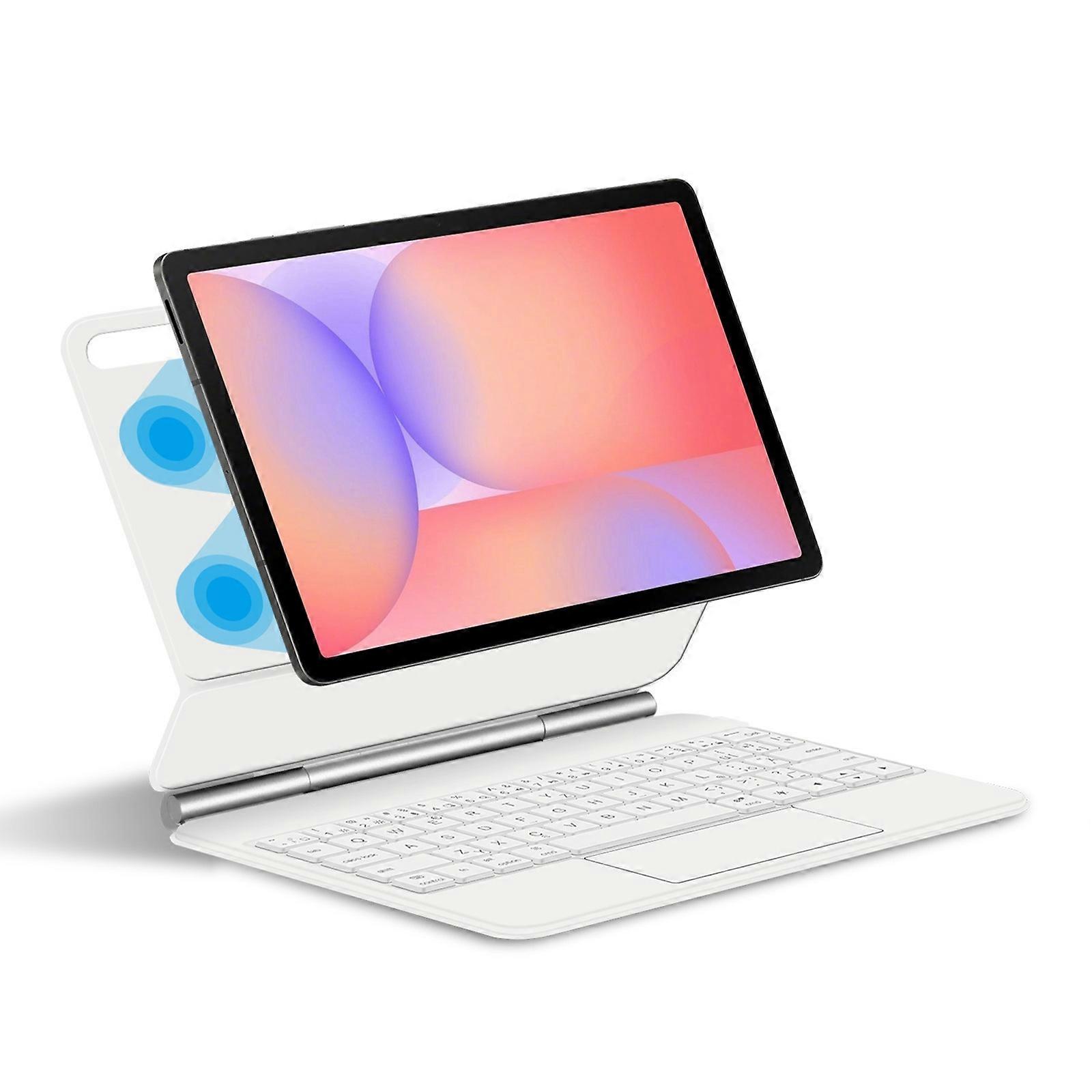 For Samsung Galaxy Tab S10 Lite Floating Magnetic Bluetooth-Compatible Keyboard (German)+Leather Tab