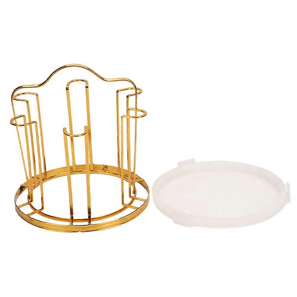 Golden Iron Mug Bracket for Household Use Kitchen Cup Rack