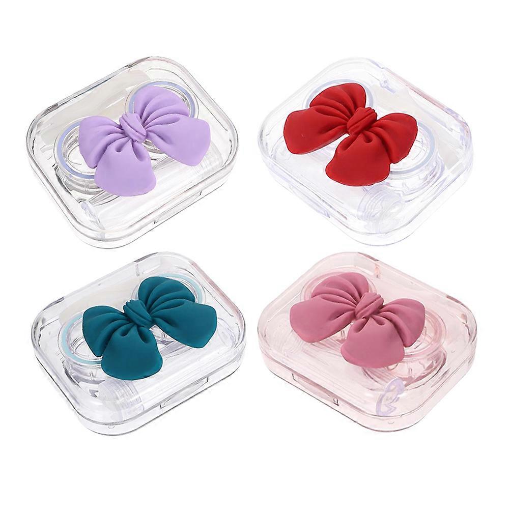 Cosmetic Lens Container Contact Lens Case for Storage Use 4Sets Assorted Colors