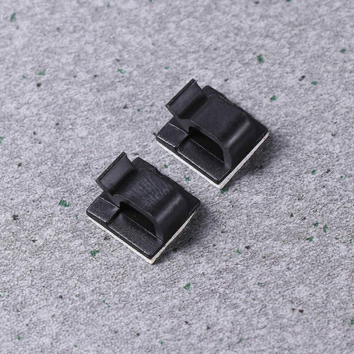 100Pcs Black Cable Clip Self Adhesive Cable Clamp for Car Wire Management