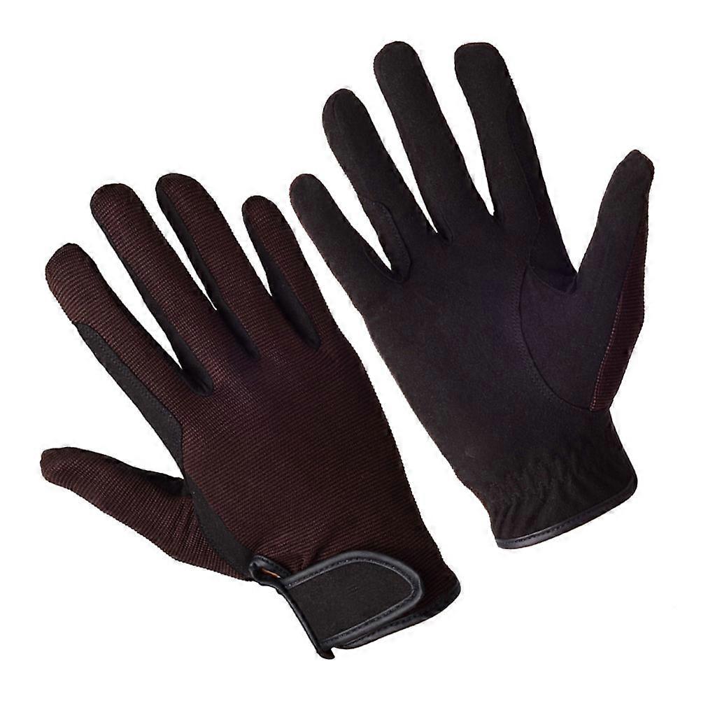 Ridhandskar för ridning, 1 par, kaffefärgade