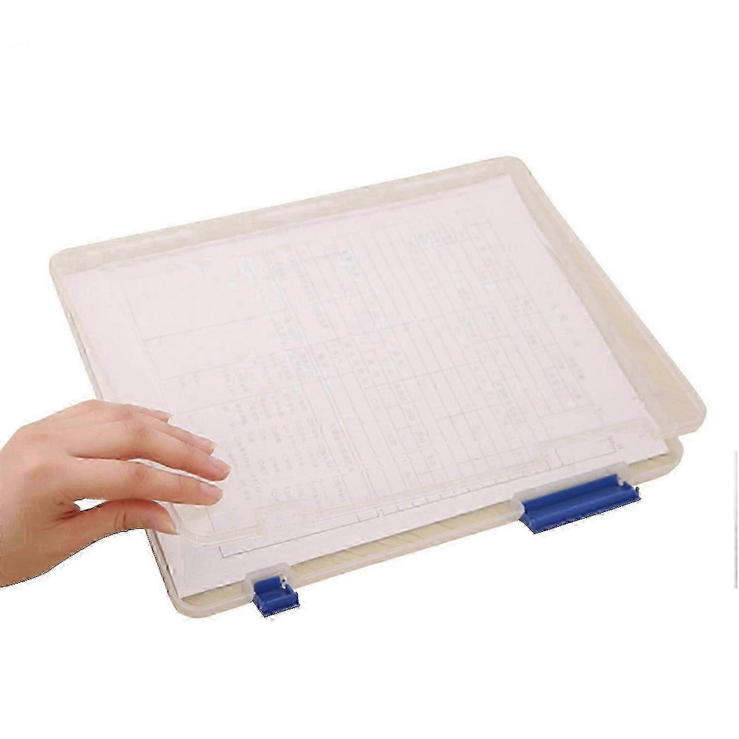 Document Box Lightweight Transparent PP Portable A4 File Box for Magazines