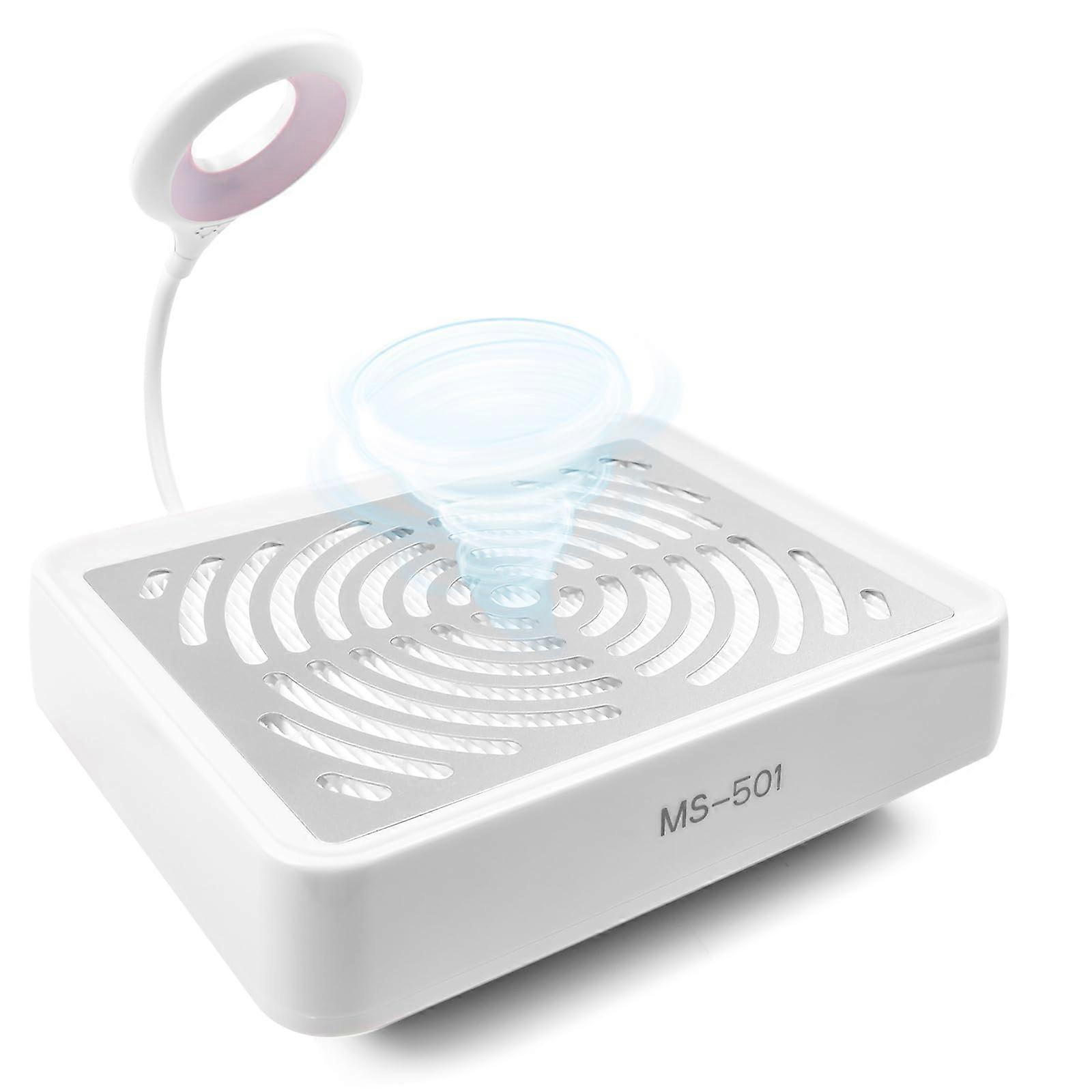 Professional Nail Dust Collector with LED Light, 40W Powerful Vacuum, Adjustable Suction Control